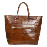 Fifth Avenue Leather Tote Bag Cognac